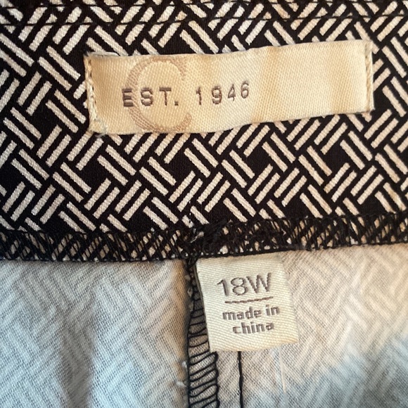 Cato Est. 1946 NWT Black & White Design Skort Women - Sz 18W Pull On - Picture 2 of 14